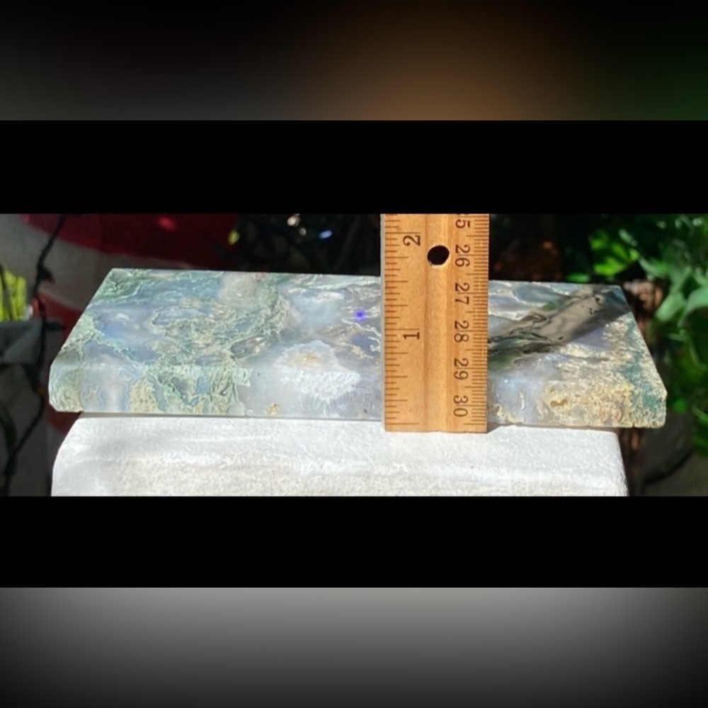 Natural Druzy Moss Agate Slab - Picture 9 of 11